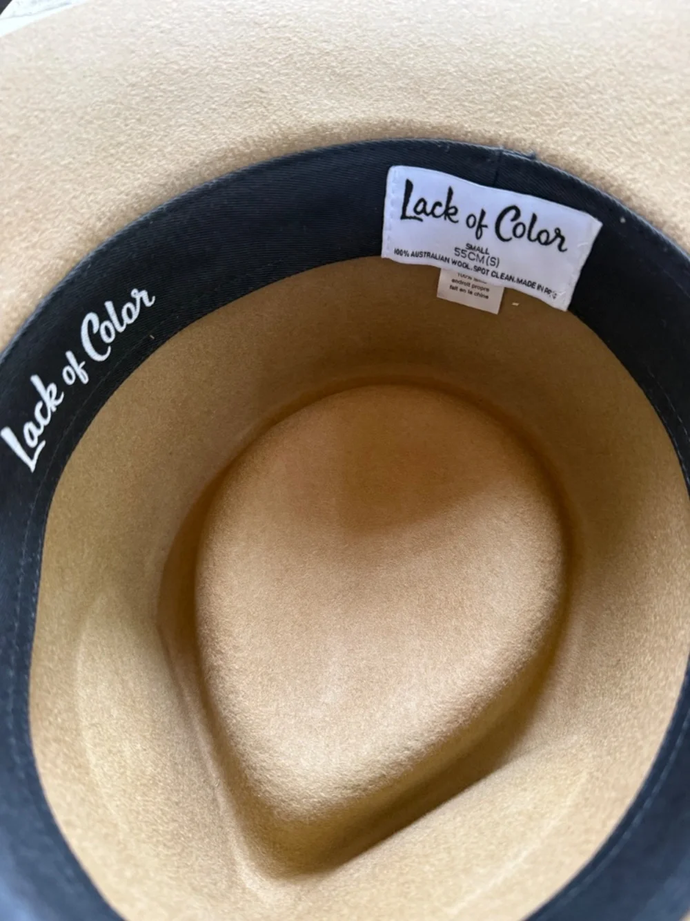 Lack of Color tan hat